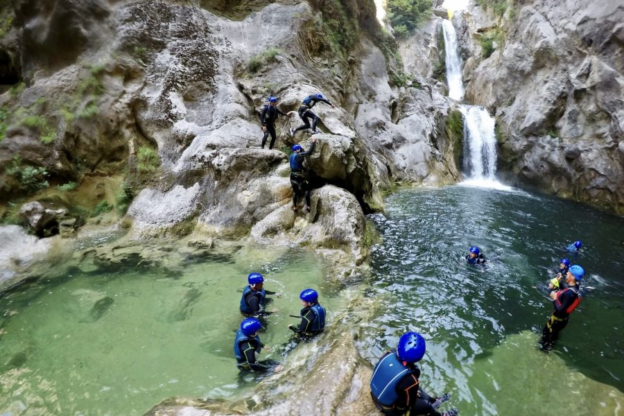 Canyoning Waterfall and Landscape