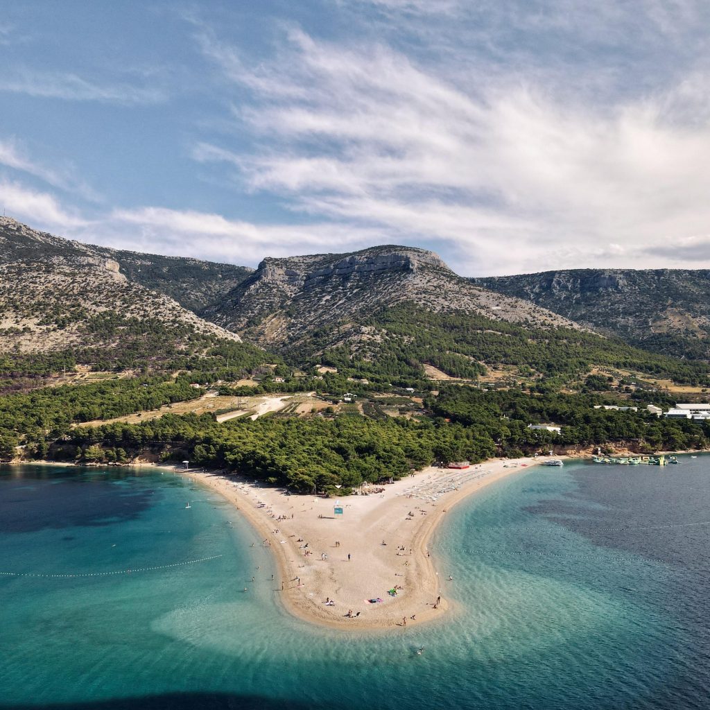 Bol on Island Brac Seen From Sea