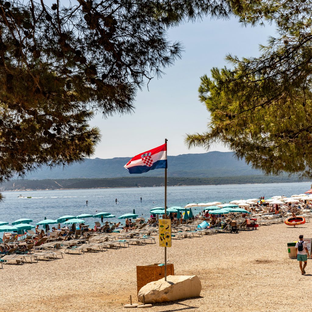 croatian flag on bol
