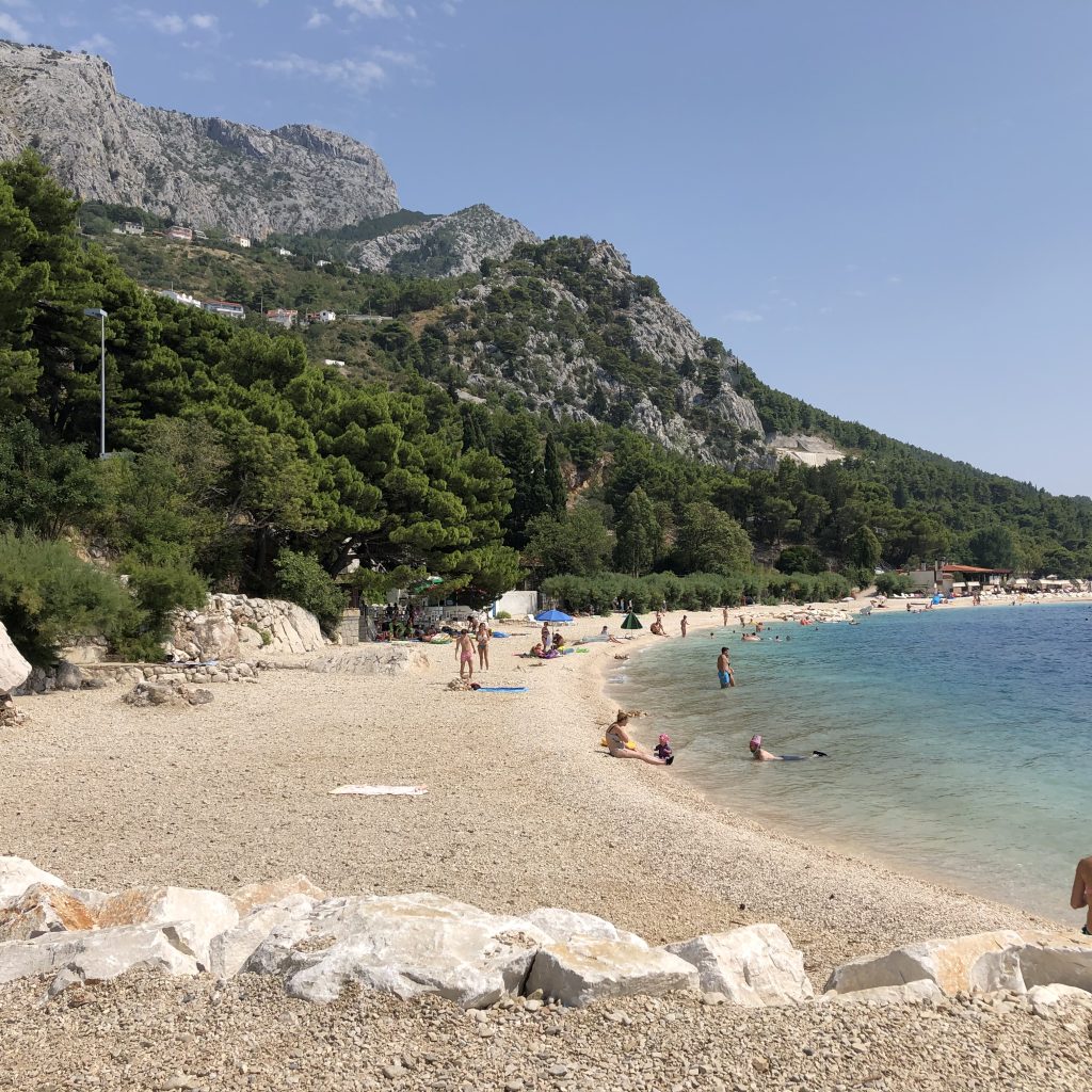 Sunny day on Omiš Beach